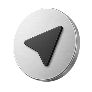 3D decorative send arrow icon displayed on the contact us page